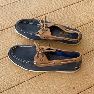 Navy/Tan Sperry’s Size 12